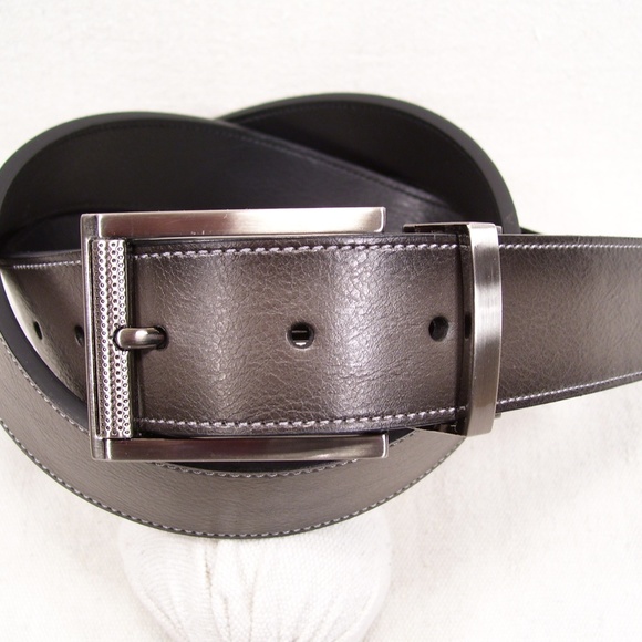 Kenneth Cole Reaction Accessories Reversible Gray Black Belt